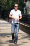 Kiefer Sutherland walking through Soho, New York City