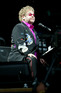 Elton John performing at the Nationals Stadium Washington DC, USA.