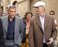 George Clooney and Bill Murray visit the L'Aquila ruins ahead of the G8 summit in the Italian city.