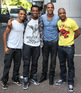 2008 X Factor runners up JLS at the studios of GMTV in London.