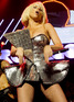 Lady Gaga performing at Manchester Apollo Theatre as part of the Rockcorps concert.