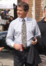 Pierce Brosnan on the set of 'Remember Me', which stars Robert Pattinson, in New York City