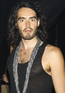 Russell Brand looking rather spooked backstage at the Daryl Roth theatre for the production of 'Fuerza Bruta: Look Up', New York City