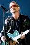 U2 perform in Amsterdam, Holland.