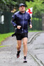 Eddie Izzard soaking wet on a marathan run for Sport Relief, Wiltshire
