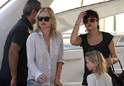 Lily Allen and Kate Moss arrive back at the harbour after spending the day on a yacht. St Tropez. France.
