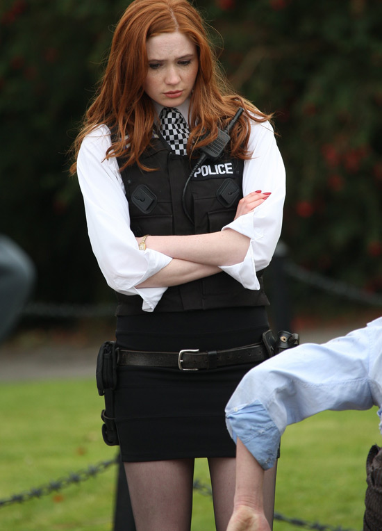 Need help Doctor Why here's a concerned looking policewoman