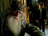 Dumbledore actor "camps it up" on set